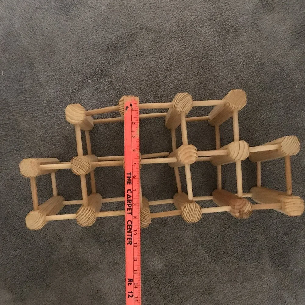 Hardwood Wine Rack Natural - Picture 4 of 7